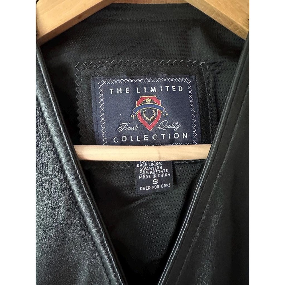 VTG The Limited Black Leather Vest‎ - Picture 3 of 5